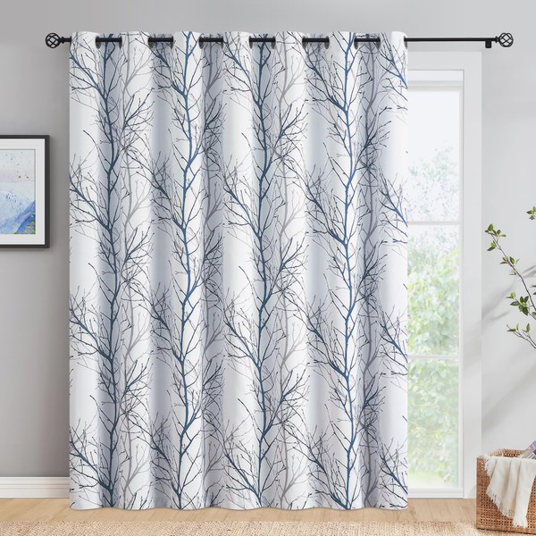 FMFUNCTEX 100% Blackout Patio Sliding Glass Door Curtains 84 Inch