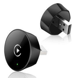 Mini Wireless Car Adapter for Factory Installed Vehicle Systems, Plug & Play USB-C Adapter for Vehicles with Wired CarPlay/Android Car (from 2016), WiFi BT 5.2 Compact Metal Design