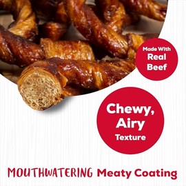 Country Kitchen Rawhide Free Beef Rings Dog Chews, Made with Real Beef, Highly Digestible, Gluten Free, 21 Count