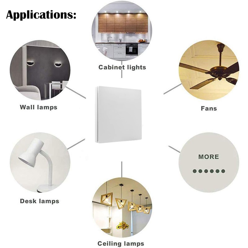 Self-powered Wireless Kinetic Switch and RF Receivers (1 Gang Wireless