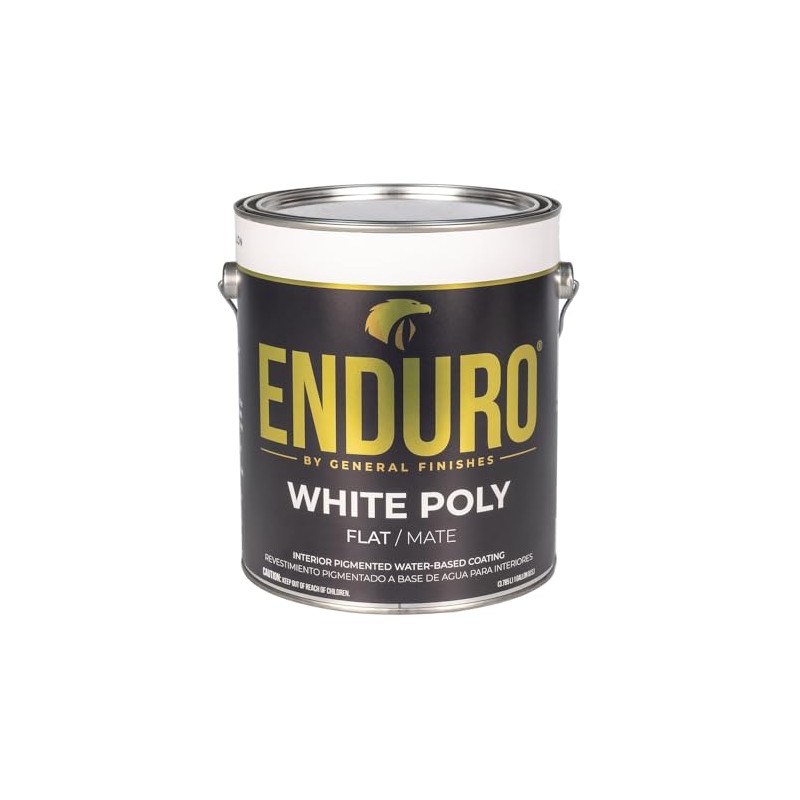 General Finishes Water Based White Poly, 1 Gallon, Flat