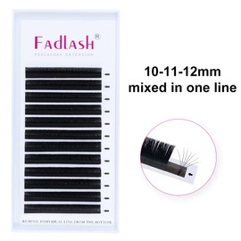Volume Lashes, C Curl, 0.07 mm Thickness, 10 mm, 11 mm, 12 mm, 12 Rows, 3D,5D–20D, Easy Fan Eyelashes, Fan Cluster, Eyelash Extension, Lashes withstand up to 90 °C (0.07-D-10-11-12)
