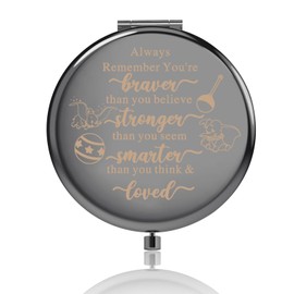 FUSTMW Elephant Gifts Flying Elephant Makeup Mirror for Purse Cute Elephant Gifts for Women Girls Cartoon Elephant Lover Gift (Elephant mirror)