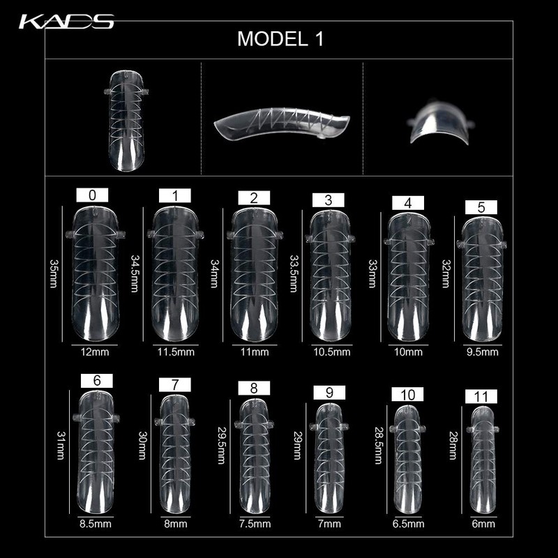 Kads 120 Full Coverage Clear Acrylic UV Gel Nail Art