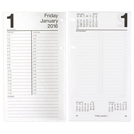 AT-A-GLANCE Daily Desk Calendar 2016 Refill, Large, 12 Months, 4.5 x 8 Inch Page Size (E21050) by At-A-Glance