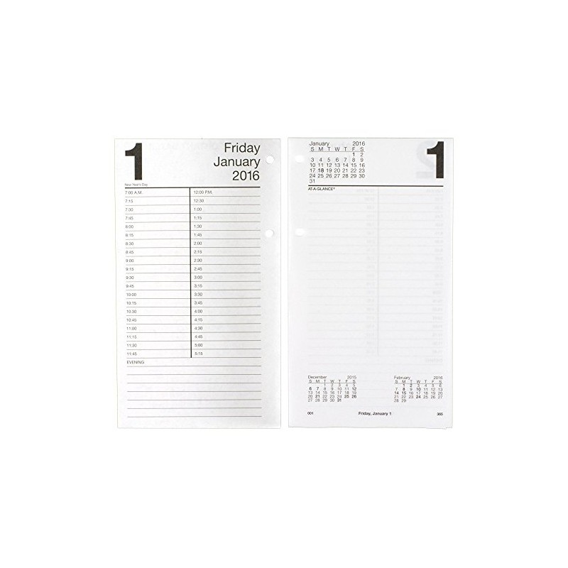 AT-A-GLANCE Daily Desk Calendar 2016 Refill, Large, 12 Months, 4.5