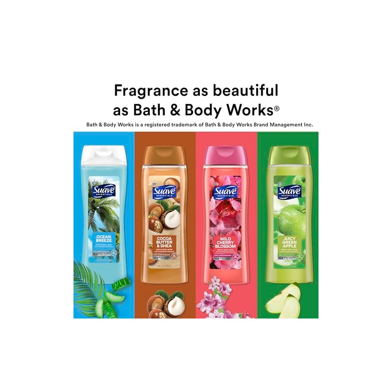 Suave Moisturizing Body Wash, Cocoa Butter and Shea with Vitamin