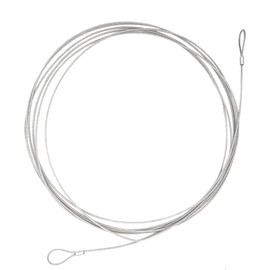 16.5Ft Security Safety Cable Luggage Lock Safety Cable Wire with Braided Steel Coated Double Loop by Ovener