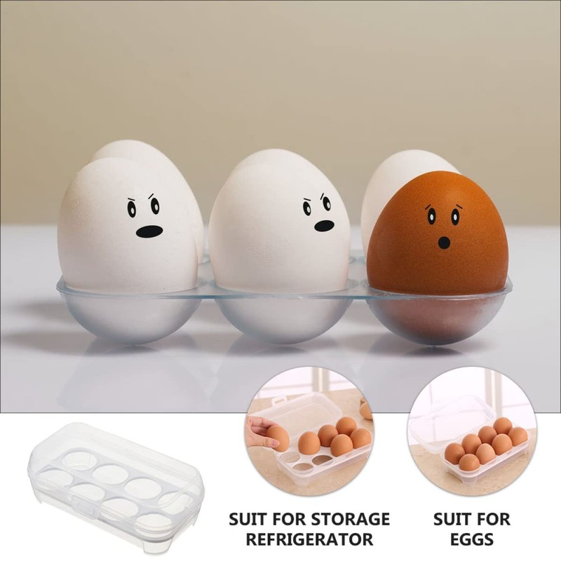 Operitacx 2Pcs Egg Storage Container Egg Holder for Refrigerator for