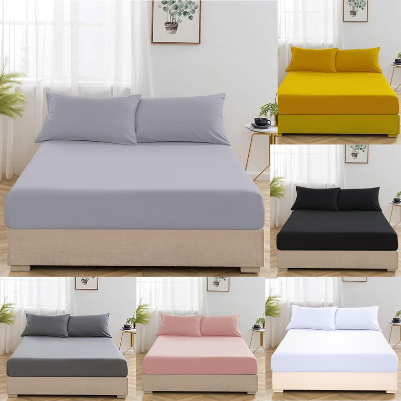 EV DEKOR Extra Deep Fitted Sheet King, Grey - Deep