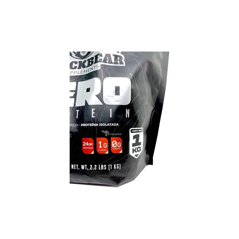 Proteína Zero Carbs 1 Kg Fresa 30 Serv Isolatada Blackbear