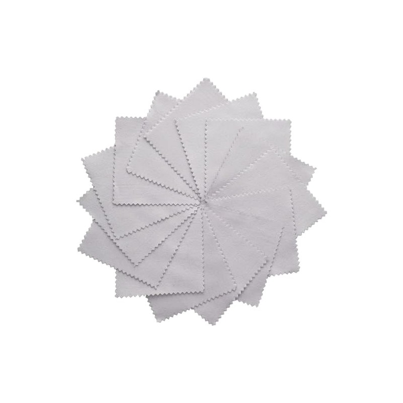 THJOPOKEEL Paño de limpieza de joyería, 100 piezas, microfibra para