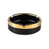 Saim Round Ceramic Gold Edge Cigar Ashtray for Cigar, Desktop