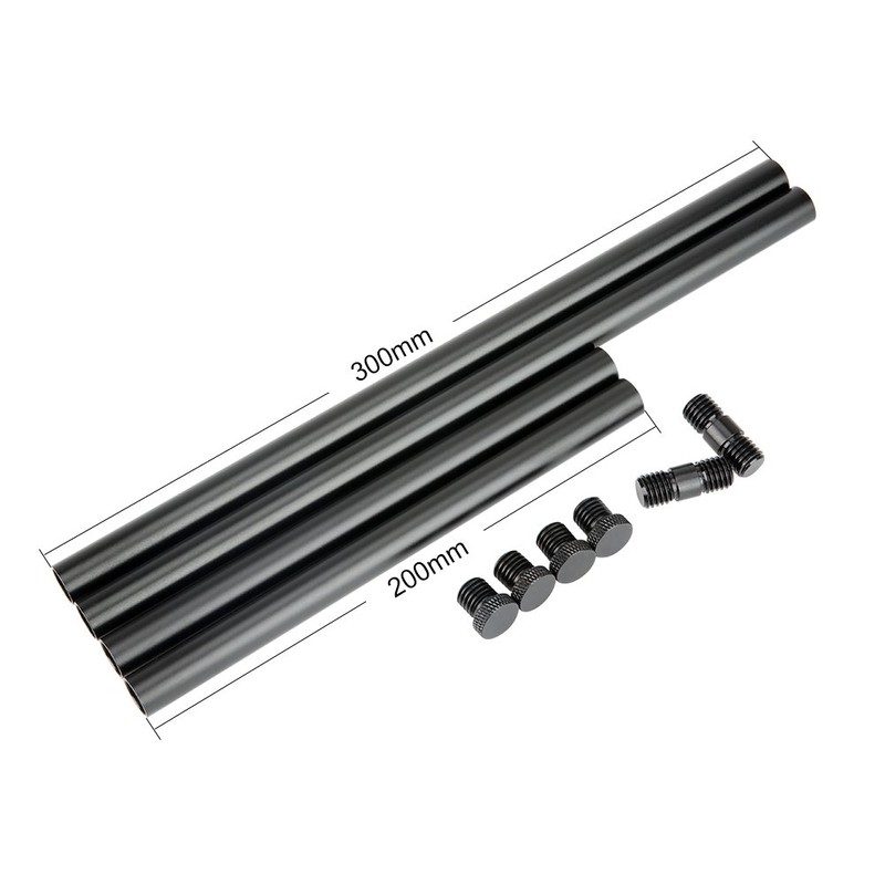 NICEYRIG 15mm Rods with M12 Thread Rod Cap Rod Connector