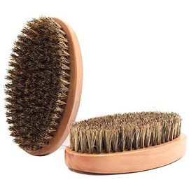 Beard Brush, First Cut Boar Bristles, Shaving Brush Exfoliates Skin - Men To Tame and Soften Your Facial Hair
