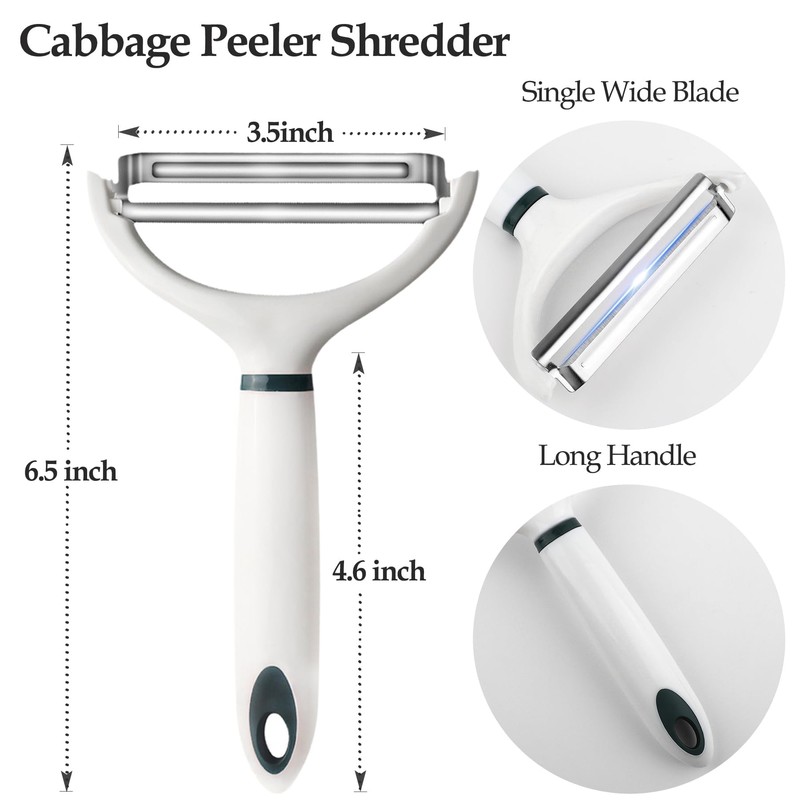 2PCS Cabbage Shredder Slicer Peeler for Coleslaw, Cabbage Cutter Grater