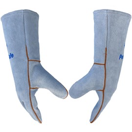 PerfeSafe Welding Gloves 16 Inches, 932℉ Heat Fire Resistant Leather Welding Gloves for Tig/Mig/Stick, Mitts for BBQ/Oven/Grill/Fireplace/Furnace/Stove/Animal Handling Gloves with Soft Lining