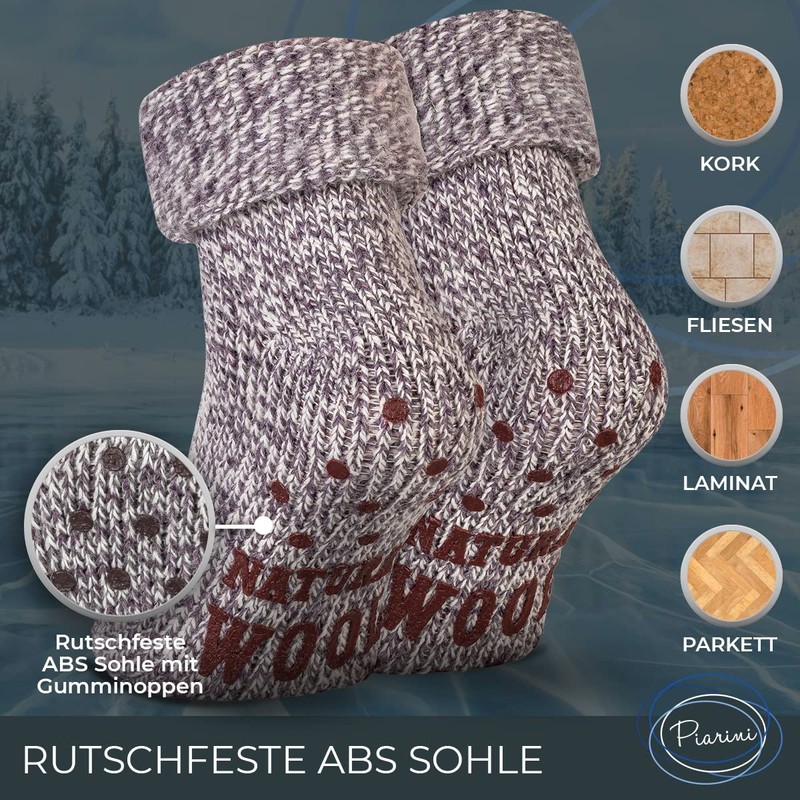 Piarini ABS Stopper Socks – Wool Socks – Winter Socks