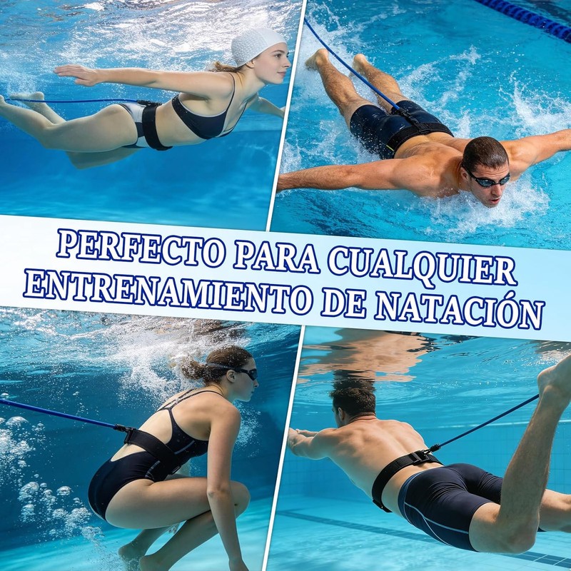 Cinturón de Entrenamiento para Natación 4M, Banda Elástica de Resistencia