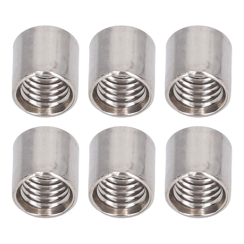 50Pcs Coupling Nut Round 304 Stainless Steel Rod Connector Nut