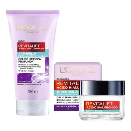 L'oréal Acido Hialuronico Gel Y Crema Anti-brillo Revitalif