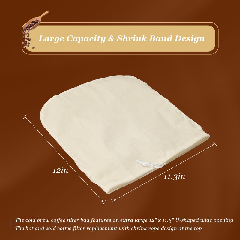 GRONGU Cold Brew Coffee Filter Bag Compatible with Toddy Cold