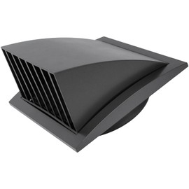 Vent Systems Anthracite 150 mm / 6" inch Exhaust Vent Cover - Louvered Dryer Cover - Vent Hood Cap - One-Directional Plastic Air Supply Grille - Non Return valve - Outlet Cowl Air Vent Grille