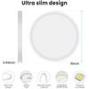 libtit 16Inch Flush Mount LED Ceiling Light Fixture, 3000K 4000K