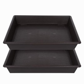 NIMYAU 2 platillos cuadrados para plantas de 16 pulgadas, resistente, soporte para macetas de plástico, para interiores y exteriores, sin agujeros, regalos de jardinería para amantes de las plantas