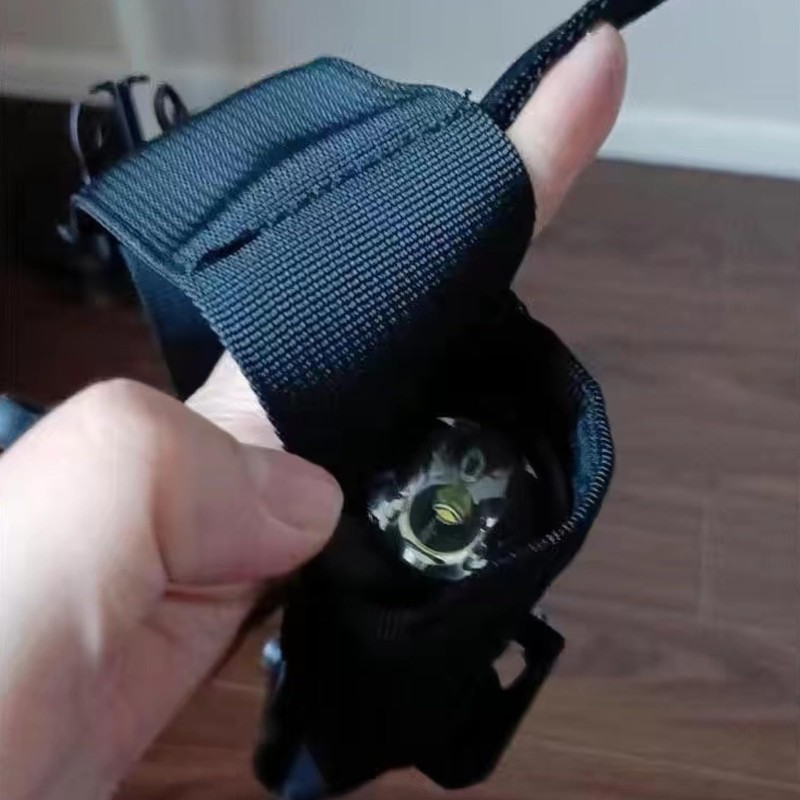 Azarxis Flashlight Pouch Holster, Tactical Molle Handheld LED Torch Holder
