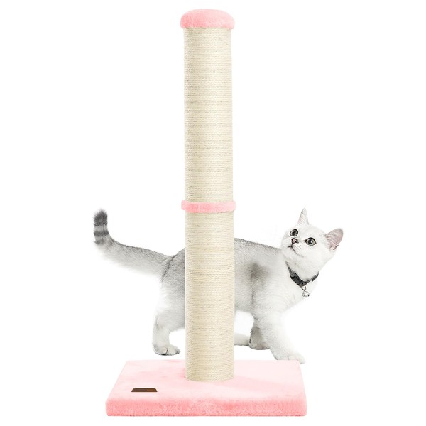 Karolpar 34inch Cat Scratching Post with Natural Sisal Rope 4.3Inch