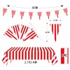 BOOMTOP Tablecloth Red and White Stripes Table Decoration