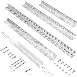 Garage Door Opener Hanging kit, Universal Garage Door Opener Installation Kit, Galvanized Garage Door Angle Iron Bracket and Mounting Hardware