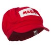 Rectangle Mario and Luigi Embroidered Cotton Newsboy Cap - Red