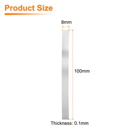 HARFINGTON 50pcs Pure Nickel Strip 0.1 x 8 x 100mm 99.6% Nickel Solid Pure Nickel Strips for Lithium Battery Packs Car Nickel Solder Tap for Cell Battery Pack Spot Welding and Soldering