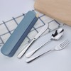Travel Utensils with Case, Reusable Stainless Steel Cutlery Set Portable