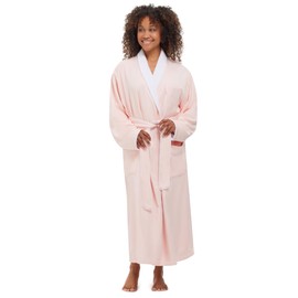 MONARCH Plush Lined Microfiber Bath Robe for Women or Men - Super Soft, Durable Luxury Spa, Resort & Hotel Bathrobe, Generously Sized (Unisex) Cypress