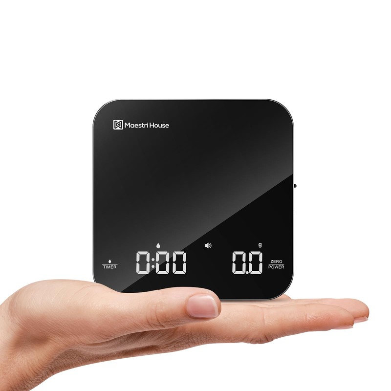 Rechargeable Mini Coffee Scale with Timer, Maestri House Espresso Scale,