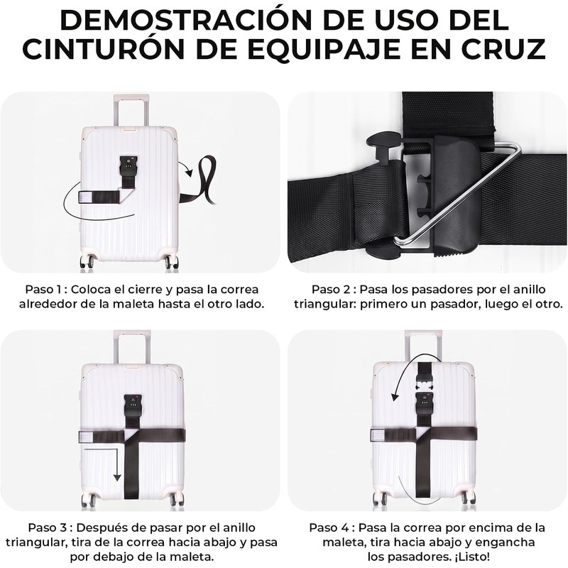 Mythya Correas de Equipaje, Correas de Equipaje TSA Aprobado Maleta