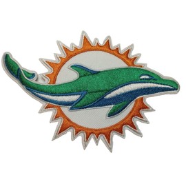 Miami Dolphins Embroidered PATCH~4 3/8" x 3"~Iron or Sew On~Ships FREE