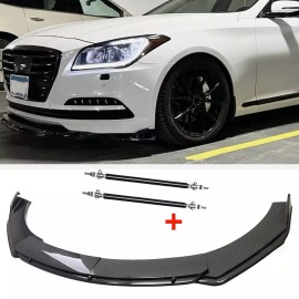 CNPAPC For Hyundai Genesis Sedan Coupe Front Bumper Lip Spoiler Splitter Carbon Fiber