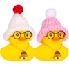CoFuBcad Car Rubber Ducks Dashboard Decoration 2 Pack Winter Ducks