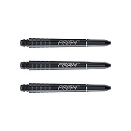 WINMAU Prism Force Solid Black Intermediate Polycarbonate Dart Stems - 1 set per pack (3 shafts in total)