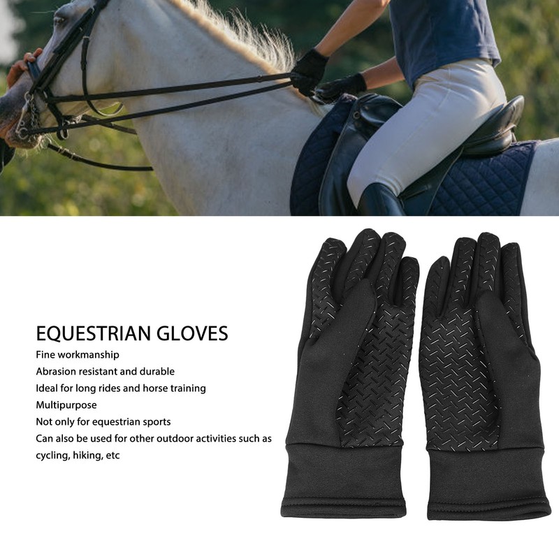 Horse Riding Gloves Soft Warm Prevent Slip Professional Winter Equestrian