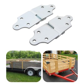 ELITEWILL 2 Sets Trailer Wood Panel Sides Straight Brackets, Latch Rack Stake Body Gate Connector