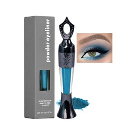 DLZZRS Powder Eyeliner, Multi-Use Eyeliner Powder Long-Wearing & Smudge-Proof Intense Color Easy To Apply, Gentle & Skin-Friendly Formula, Smoothly Outlines The Eye-Liner For Women, #03 Blue