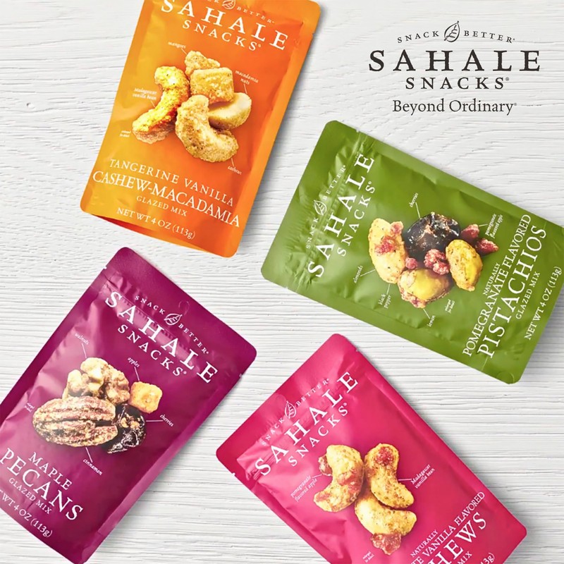 Sahale Snacks Pomegranate Vanilla Cashews, 4 oz Pouches (6 Packs)