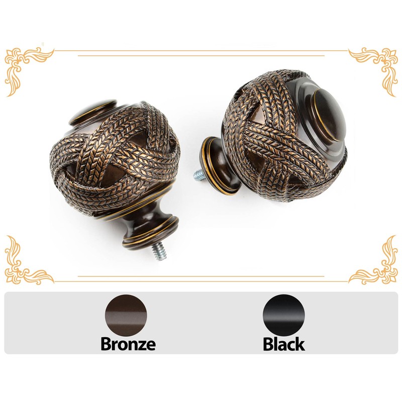 Bronze Curtain Rod 32 to 58 Inches (2.6 to 4.8