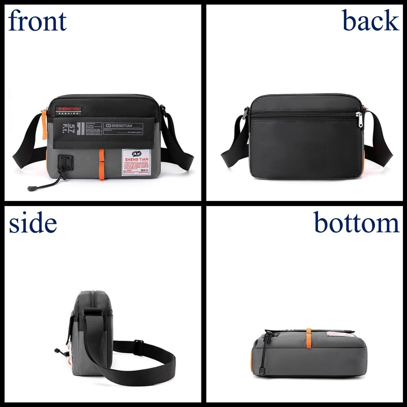 Rowaica Men's Crossbody Shoulder Bag, Lightweight, Large Capacity, Shoulder Bag,