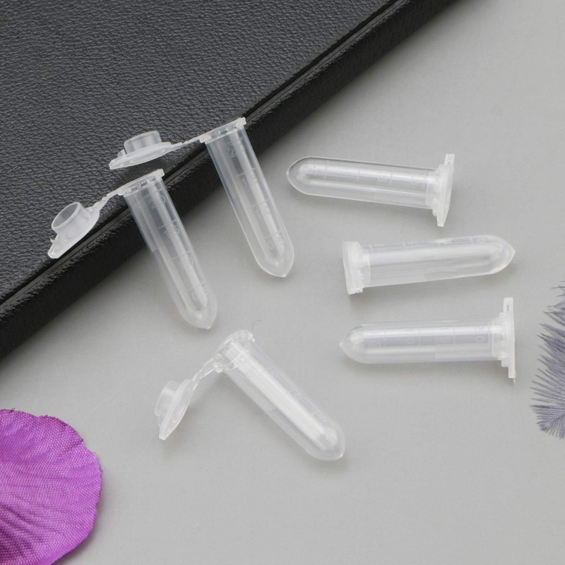 100 x 2ml Plastic EP Tube Round Bottom Vials Tubes